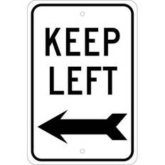 Office Supplies NMC Tm28J Keep Left Sign 18 x 12 Aluminum .080