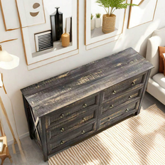 Chest of Drawers Gracie Oaks Farmhouse 6 For Bedroom Wooden 31.3" H X 53.94" W X 15.75" D Chest of Drawer