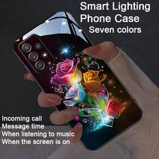SRJ STAR Black, Galaxy A53 5G Luminous Rose Case Set for Samsung S24 Ultra/S22/S23 Plus and iPhone 15/14/13/12 Pro Max