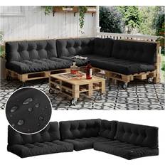 Sofas Vicco Palettenkissen-Set Ohio Anthrazit 7 Teile Sofa