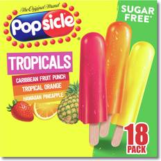 Popsicle Popsicle Ice Pops Tropicals 18 Count For a Sugar Free Frozen Dessert With Only 15 Calories 29.7 oz 29.7fl oz 18pcs 1pack