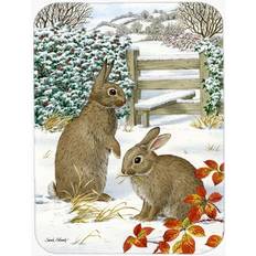 Carolines Treasures Rabbits Glass Large Chopping Board