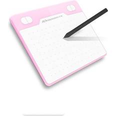 Graphics Tablets Geni-Store Pink Ultra-Light Graphic Drawing Tablet Signature Pad 8192 Levels No Need Charge Pen