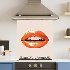 Red Splash Guards Choose Your Print Choose Your Print Toughened Kitchen 70 x 75 cm Red Lips Splash Guard