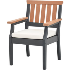 Patio Chairs on sale Murcano Eckhold Outdoor Dining Arm Chair 26.77 H x 35.8268 W x 25.315 D in Plastic/Resin in Gray