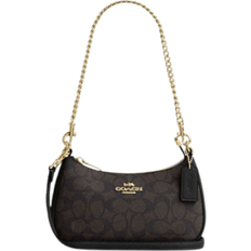 Coach Bags Coach Teri Mini Crossbody Bag In Signature Canvas - Gold/Walnut/Black