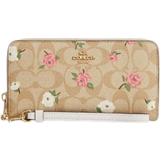 Coach Long Zip Around Wallet In Signature Canvas With Floral Print - Multi