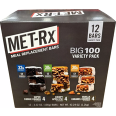 Apple Bars MET Rx Meal Replacement Bars Big 100 Variety Pack 12