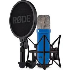 RØDE NT1 Signature Series Gran micrófono de Condensador de diafragma Grande con Montaje de Choque, Filtro Pop y Cable XLR para producción Musical, grabación Vocal, transmisión y podcasting (Cobalto)