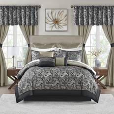 Madison Park Essentials Brystol Bed Linen Black (274.3x259.1)