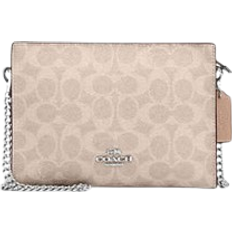 Coach Canvas Bags Coach Slim Crossbody Bag In Signature Canvas - Silver/Sand/Taupe