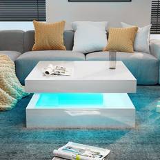 MDF Coffee Tables Ivy Bronx Emilly White Coffee Table