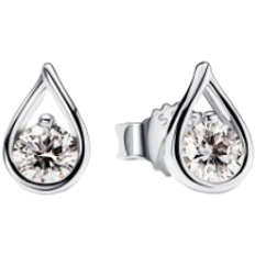 Pandora Diamond Jewellery Pandora Infinite Sterling Silver Earrings 0.2ct - Silver/Diamond