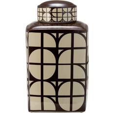 Non-Slip Kitchen Containers Sagebrook Home Chic Geometric Abstract Brown Kitchen Container