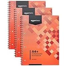 Amazon Basics Wirebound Notebook 100 Sheets 200 Pages A4+ 200 A4+ 3-Pack