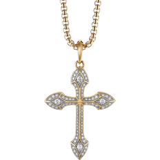 David Yurman Men Jewelry David Yurman Gothic Cross Amulet - Gold/Diamonds