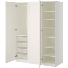 Holzfaser Kleideraufbewahrung Ikea Pax/Bergsbo White Kleiderschrank 150x201.2cm