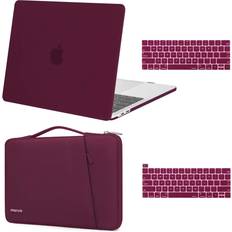 Tablet Covers MOSISO Compatible With MacBook Pro 13 inch Case M2 2024, 2023, 2022-2016 A2338 M1 A2251 A2289 A2159 A1989 A1708 A1706, Plastic Hard Case & 360 Protective Sleeve Bag & Keyboard Skin