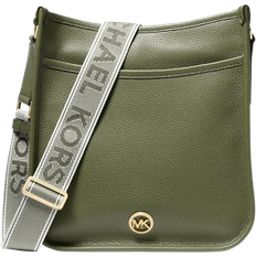 Michael Kors Luisa Large Pebbled Leather Messenger Bag - Smokey Olive