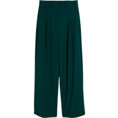 River Island Pleated Wide Leg Trousers - Green