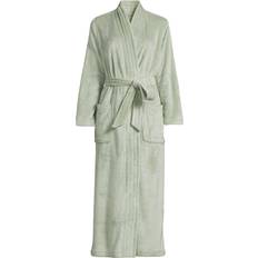 Lands' End Women Sleepwear Lands' End Women's Cozy Plush Long Wrap Robe - Washed Sage