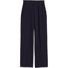 H&M Elegant High Waist Trousers - Navy Blue