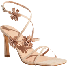 Shein SHUZIA Square Toe Flower Strappy High Heel