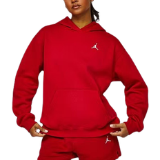 Nike jordan hættetrøjer NIKE Jordan Brooklyn Fleece Women's Pullover Hoodie - Gym Red/White