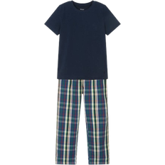 Ralph Lauren Boy's Tartan Cotton Pyjamas - Navy Blue