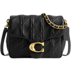 Coach Schwarz Umhängetaschen Coach Times Square Tabby Shoulder Bag With Quilting - Brass/Black