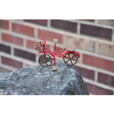 Cheap Garden Ornaments MiniGardenn 10022 Fairy Garden Miniature Bicycle Outdoor Statue - Red