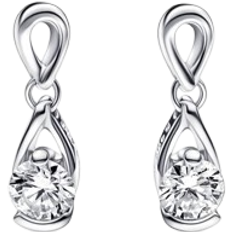 Pandora Diamond Earrings Pandora Infinite Drop Earrings - Silver/Diamonds