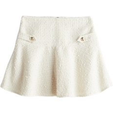 Slim-fit Röcke H&M Bouclé Skirt - White