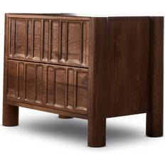 Natural wood bedroom furniture Joss & Main Gelsey Natural Wood Grain Bedside Table 20x32"