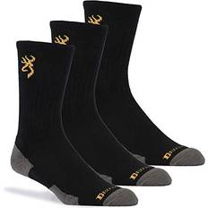 Browning Men's Everyday Crew Sock Black 3-Pack, Large, Model:A000457400104