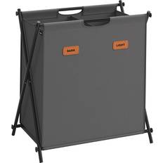 Bathroom Accessories Songmics Hamper With 2 Sections And X-Frame 115 L