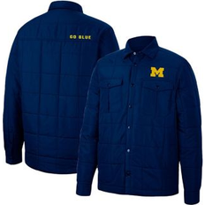 Colosseum Men's Navy Michigan Wolverines Detonate Quilted Full-Snap Jacket Navy