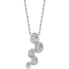 Nuran Charms & Vedhæng Nuran Tube Pendant - White Gold/Diamonds