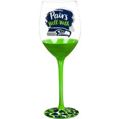 Green Wine Glasses Evergreen Enterprises Seattle Seahawks Boxed Stemware Wine Glass 17fl oz