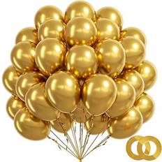 Birthdays Latex Balloons Bauanooy 100pcs metallic gold balloons 12 inch chrome gold balloons with gold. 0.62 Pounds