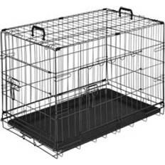 tectake Hundebur Luna Sammenklappelig 2 Døre 78 x 48 x 52.5 cm