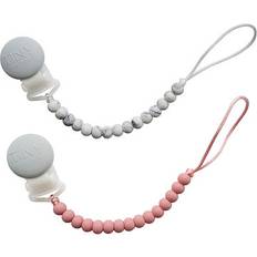 Pacifier Holders 3 Stories Trading Company 2-pc.Pacifier Clips, One Size, Pink One Size