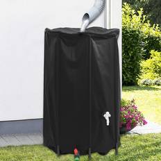 PVC Rain Barrels vidaXL Water Tank with Tap Foldable 500 L