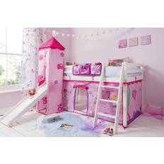 Moro Cabin Bed Midsleeper With Slide And Fairies Tower & Tent