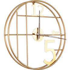 Metal Wall Clocks Romimex Golden Metal x x Wall Clock 50cm