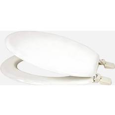 B&Q Universal Soft Close Oval Shape Adjustable White