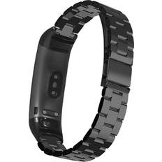 Stainless Steel Watch Band Strap For Huawei Honor Band 5/4 Smart Watch Black-Black Color