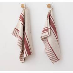 Lila Kökshanddukar LinenMe 2 stk Cherry Provence Viskestykke Lilla