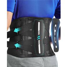 OMO Back Support Belt for Women Men with Ergonomic Spine Curve Support and Carbon Fibre Splints, Back brace for Lower Back Pain Relief, Posture, Work