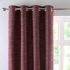 Churchgate Churchgate Swithland Herringbone Eyelet Curtains Mulberry